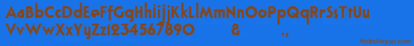 Шрифт Bloxhallsample – коричневые шрифты на синем фоне