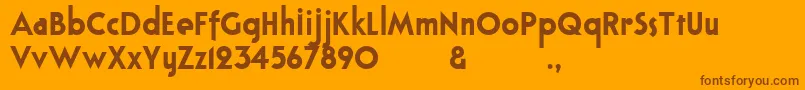 Bloxhallsample Font – Brown Fonts on Orange Background