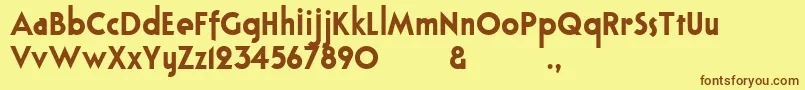 Bloxhallsample Font – Brown Fonts on Yellow Background