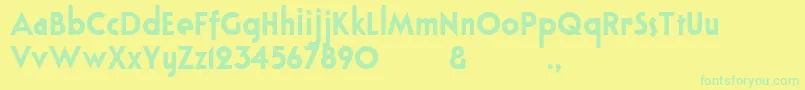 Bloxhallsample Font – Green Fonts on Yellow Background