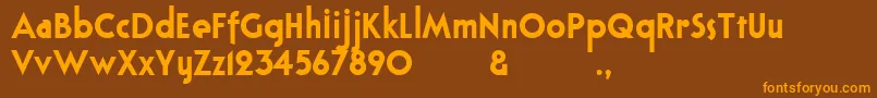 Bloxhallsample Font – Orange Fonts on Brown Background