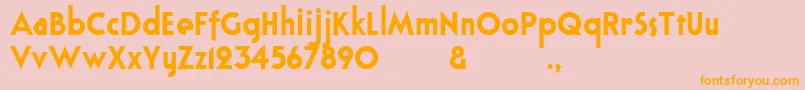 Bloxhallsample Font – Orange Fonts on Pink Background