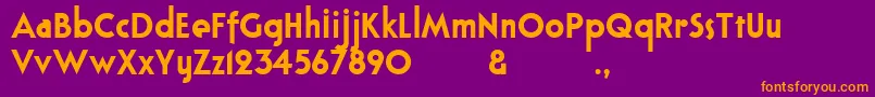 Bloxhallsample Font – Orange Fonts on Purple Background