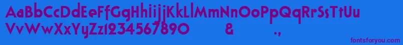 Bloxhallsample Font – Purple Fonts on Blue Background