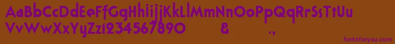 Bloxhallsample Font – Purple Fonts on Brown Background