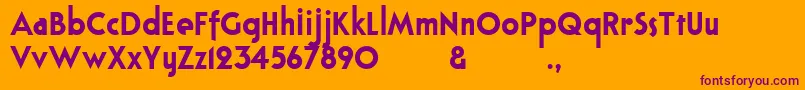 Bloxhallsample Font – Purple Fonts on Orange Background