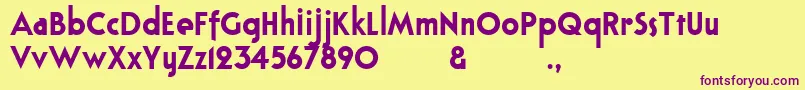 Bloxhallsample Font – Purple Fonts on Yellow Background