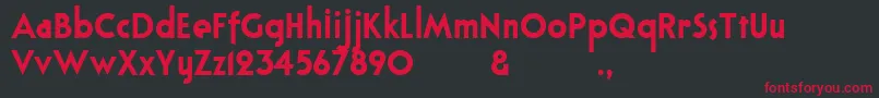 フォントBloxhallsample – 黒い背景に赤い文字