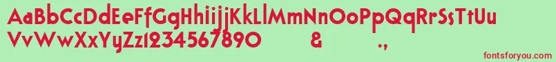 Bloxhallsample Font – Red Fonts on Green Background
