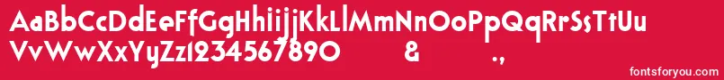 Bloxhallsample Font – White Fonts on Red Background