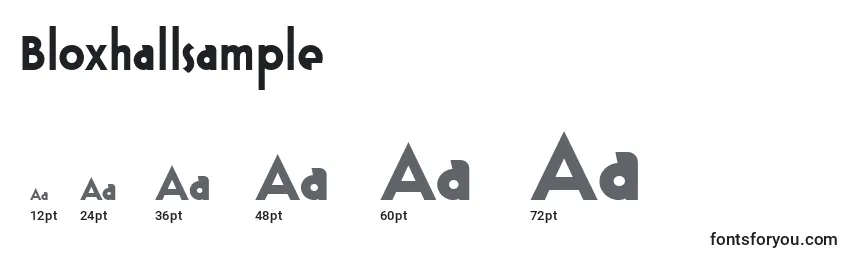 Bloxhallsample (107418) Font Sizes