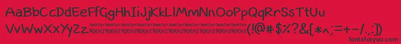 SmartKid Font – Black Fonts on Red Background