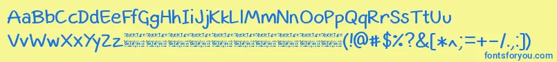 SmartKid Font – Blue Fonts on Yellow Background