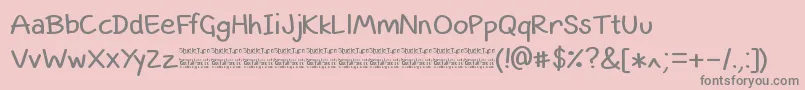 SmartKid Font – Gray Fonts on Pink Background