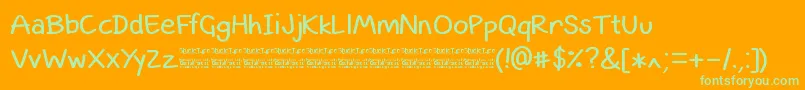 SmartKid Font – Green Fonts on Orange Background