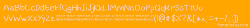 SmartKid-Schriftart – Rosa Schriften auf orangefarbenem Hintergrund