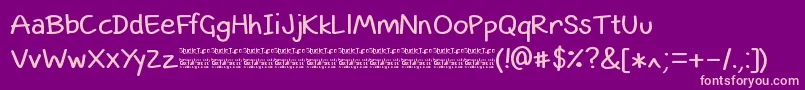 SmartKid Font – Pink Fonts on Purple Background