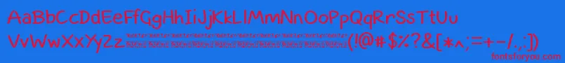 SmartKid Font – Red Fonts on Blue Background