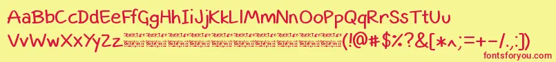 SmartKid Font – Red Fonts on Yellow Background