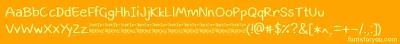 SmartKid-fontti – keltaiset fontit oranssilla taustalla