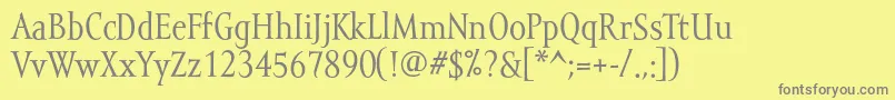 Fonte Mramortext – fontes cinzas em um fundo amarelo
