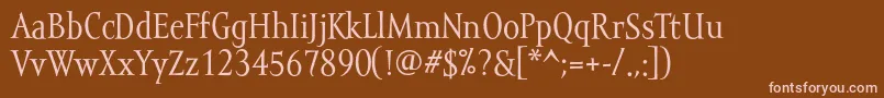 Шрифт Mramortext – розовые шрифты на коричневом фоне