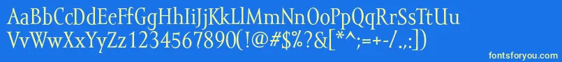 Mramortext Font – Yellow Fonts on Blue Background