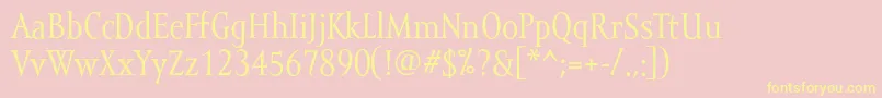 Mramortext Font – Yellow Fonts on Pink Background