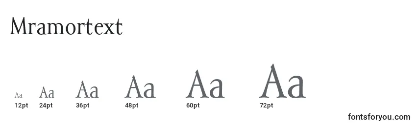 Размеры шрифта Mramortext