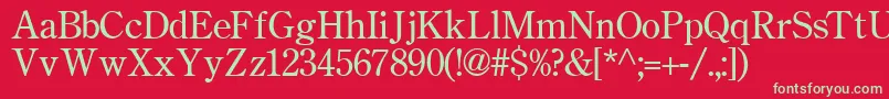 フォントCtry – 赤い背景に緑の文字