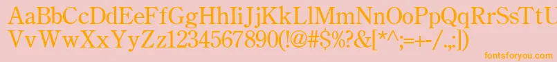 Ctry Font – Orange Fonts on Pink Background