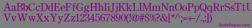Ctry-fontti – violetit fontit harmaalla taustalla