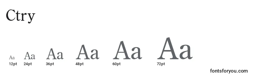 Ctry Font Sizes