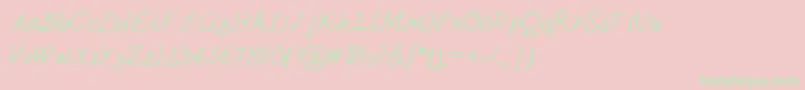 Susquehanna Font – Green Fonts on Pink Background