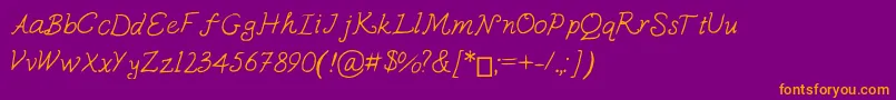 Susquehanna Font – Orange Fonts on Purple Background