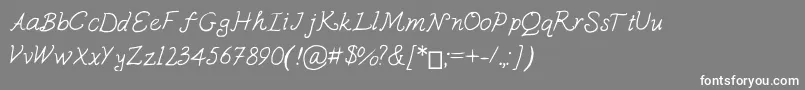 フォントSusquehanna – 灰色の背景に白い文字