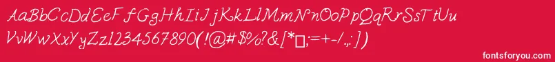 Susquehanna Font – White Fonts on Red Background