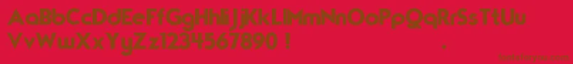 fuente TypographicaDemo – Fuentes Marrones Sobre Fondo Rojo