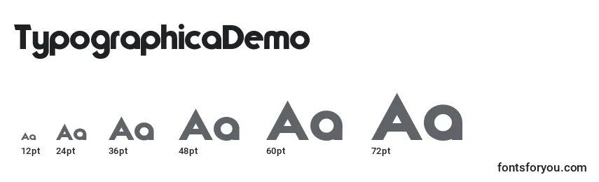 Размеры шрифта TypographicaDemo