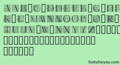 Florl font – Black Fonts On Green Background