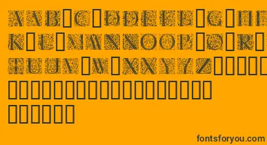 Florl font – Black Fonts On Orange Background