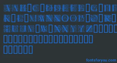Florl font – Blue Fonts On Black Background