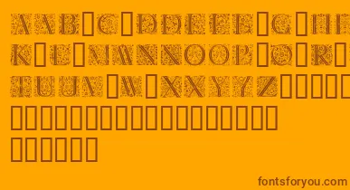 Florl font – Brown Fonts On Orange Background