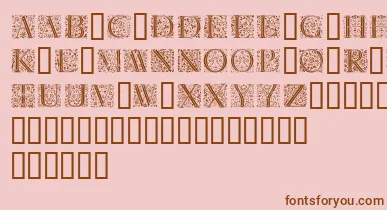 Florl font – Brown Fonts On Pink Background