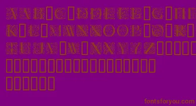 Florl font – Brown Fonts On Purple Background