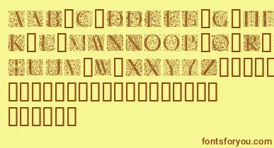 Florl font – Brown Fonts On Yellow Background