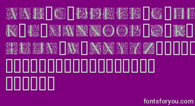 Florl font – Green Fonts On Purple Background
