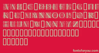 Florl font – Green Fonts On Red Background