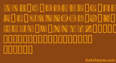 Florl font – Orange Fonts On Brown Background
