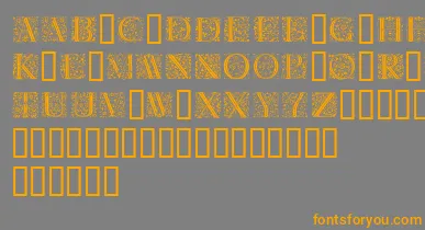 Florl font – Orange Fonts On Gray Background